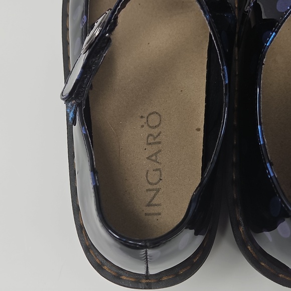 Ingaro Mary Jane Blue Polka Dot Clogs Womens 8M - Picture 6 of 12